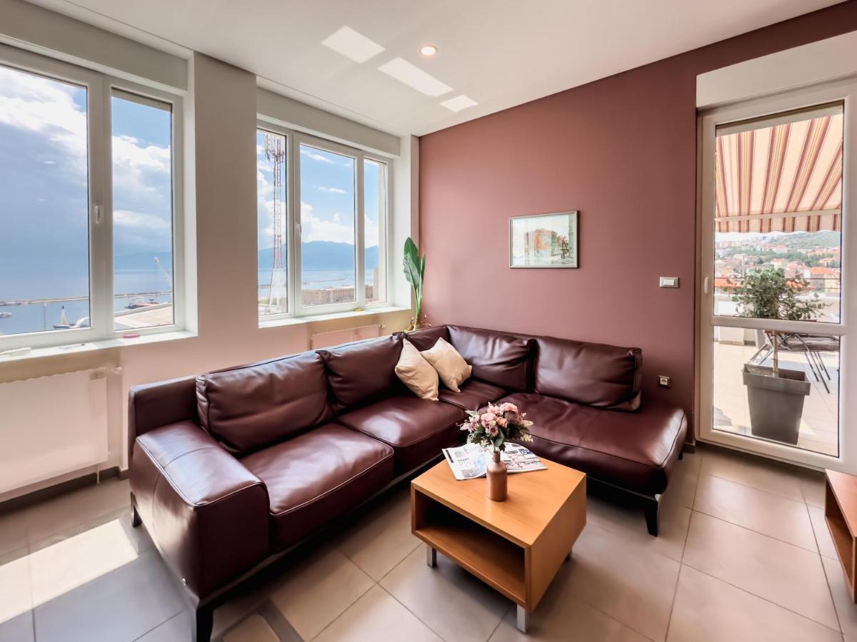 Апартаменти 105M2 Penthouse Sea View Rijeka With Free Garage Parking Екстер'єр фото